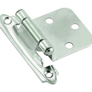 Amerock 1-13/16 in. W X 2-3/4 in. L Polished Chrome Steel Cabinet Hinge 2 pk