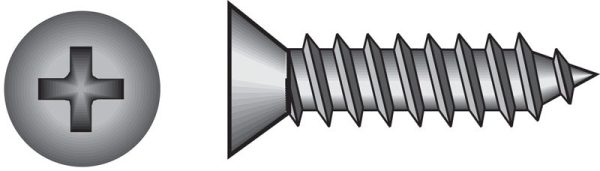 Hillman No. 6 X 1 in. L Phillips Flat Head Sheet Metal Screws 100 pk