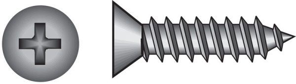 Hillman No. 8 X 1-1/2 in. L Phillips Flat Head Sheet Metal Screws 100 pk