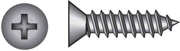 Hillman No. 12 X 1-1/2 in. L Phillips Flat Head Sheet Metal Screws 100 pk