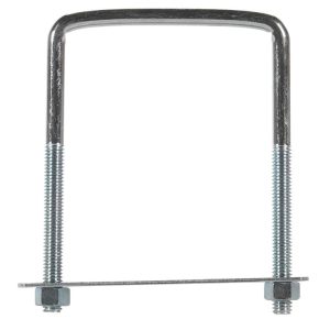 Hampton 3/8 in. X 3.7 in. W X 5 in. L Coarse Zinc-Plated Steel Lumber Size Square Bend U-Bolt