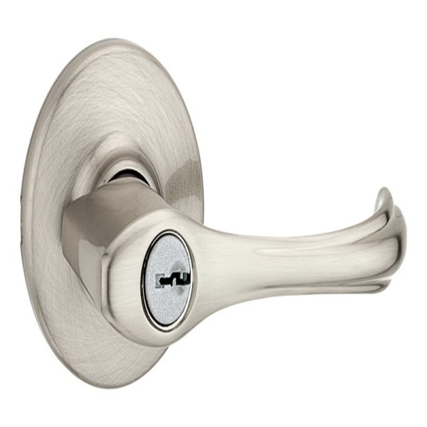 Kwikset Dorian Satin Nickel Entry Lockset 1-3/4 in.