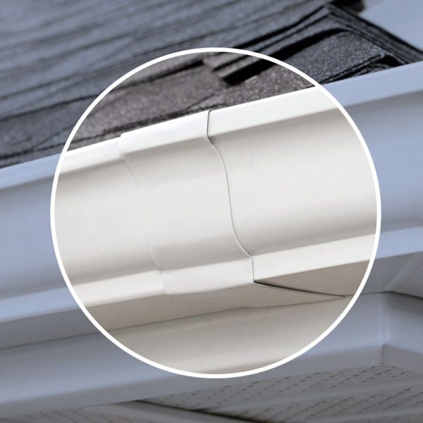 Amerimax 5 in. W White Aluminum K Slip Joint Connector