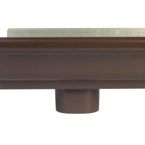 Amerimax 5.5 in. H X 10 in. W X 5.5 in. L Brown Aluminum K Gutter End with Drop