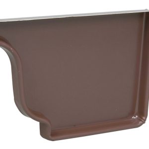 Amerimax 0.5 in. H X 3.5 in. W X 5 in. L Brown Aluminum K Right End Cap