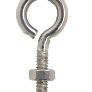 Hampton 1/4 in. X 2 in. L Stainless Stainless Steel Eyebolt Nut Included
