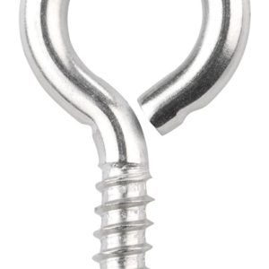 Hampton 3/8 in. D X 2-7/8 in. L Polished Stainless Steel Screw Eye 250 lb. cap. 1 pk