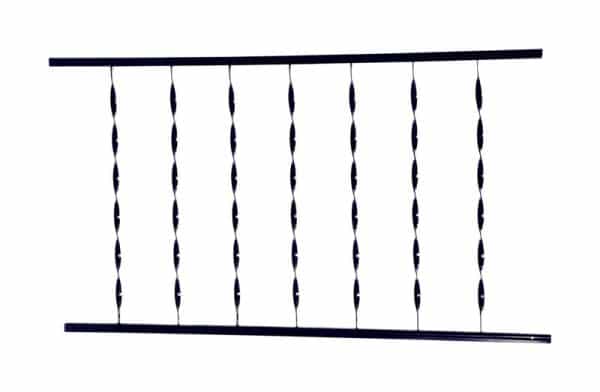 The Village Ironsmith 34 in. H X 48 in. W X 1.3 in. L Steel Ornamental Railing