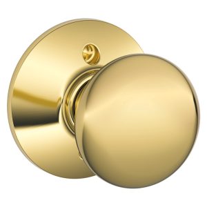 Schlage Plymouth Bright Brass Dummy Knob Right or Left Handed