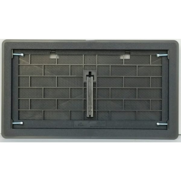 Vestal 8 in. H X 16 in. W Black Plastic Manual Damper Vent