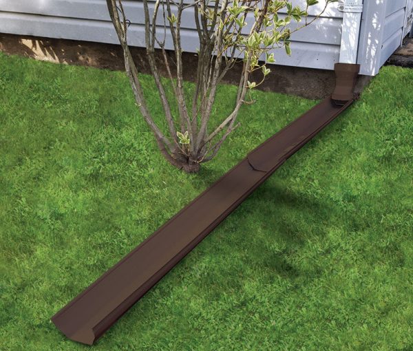 Frost King Tilt N' Drain 2 in. H X 5.5 in. W X 72 in. L Brown Vinyl Downspout Extension