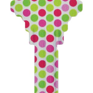 Hillman Wackey Polka Dots House/Office Universal Key Blank Single