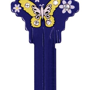 Hillman DIVA Butterfly & Flowers House/Office Universal Key Blank Single