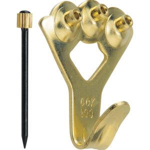 Hillman OOK Brass-Plated Blue Picture Hanger 100 lb 1 pk