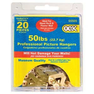 Hillman OOK Brass-Plated Blue Hanger Picture Hanging Kit 50 lb 20 pk