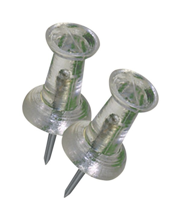 Hillman Clear Push Pins 16 pk