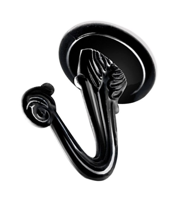 Ook Medium Black Steel 1-1/2 in. L Swag Hook 30 lb 2 pk