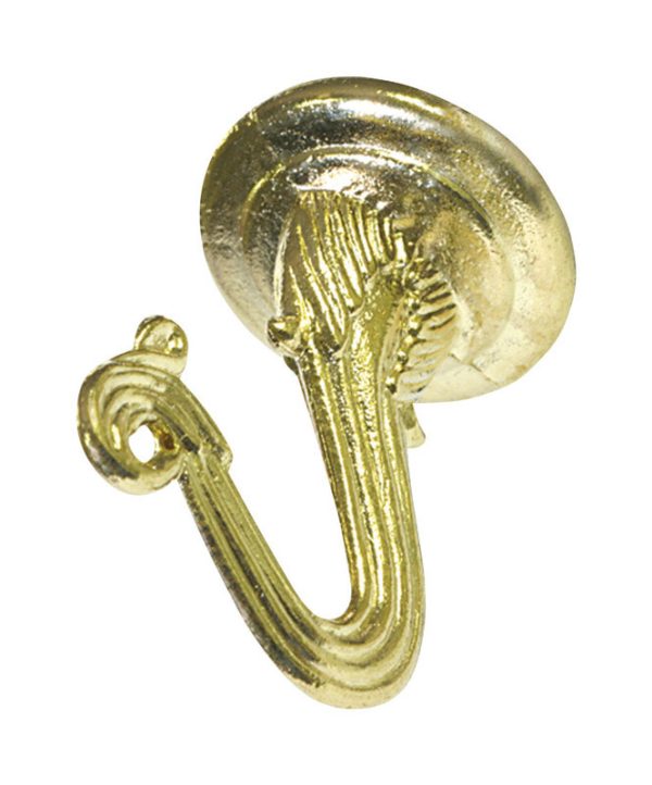 Ook Jumbo Bright Brass Gold Steel 1-1/2 in. L Swag Hook 30 lb 1 pk