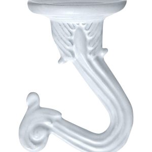 Ook Medium White Steel 1-1/2 in. L Swag Hook 30 lb 2 pk