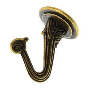 Ook Medium Antique Brass Steel 1-1/2 in. L Swag Hook 30 lb 2 pk