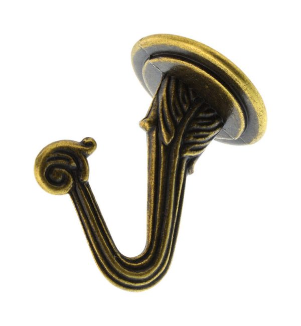 Ook Medium Antique Brass Steel 1-1/2 in. L Swag Hook 30 lb 2 pk
