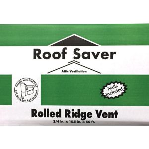 Roof Saver 0.75 in. H X 10.5 in. W X 50 ft. L Fiber/Polyester Rolled Ridge Vent