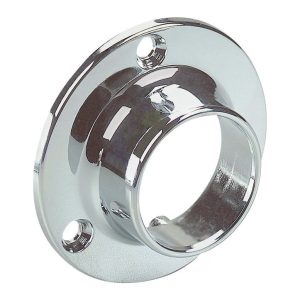 Knape & Vogt 1-1/8 in. L X 1-5/16 in. D Polished Chrome Steel Closet Rod Flange