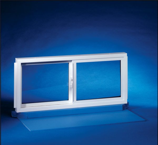 Duo-Corp Basement Double Slider White Glass/Vinyl Window 22 in. W X 31-3/4 in. L 1 pk