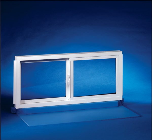 Duo-Corp Basement Double Slider White Glass/Vinyl Window 18 in. W X 31-3/4 in. L 1 pk