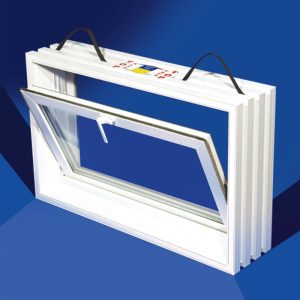 Duo-Corp PNP Hopper White Glass/Vinyl Window 16 in. W X 31-7/8 in. L 1 pk