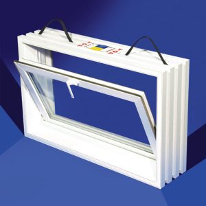Duo-Corp PNP Hopper White Glass/Vinyl Window 16 in. W X 31-7/8 in. L 1 pk