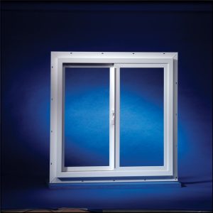 Duo-Corp Agriclass Double Slide Vinyl Utility Window White Glass/Vinyl Window 23-1/2 in. W X 23-1/2