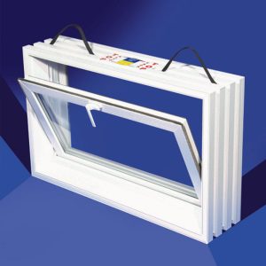 Duo-Corp PNP Hopper White Glass/Vinyl Window 20 in. W X 31-7/8 in. L 1 pk
