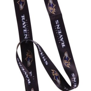 Hillman NFL Polyester Black/White Decorative Key Chain Lanyard