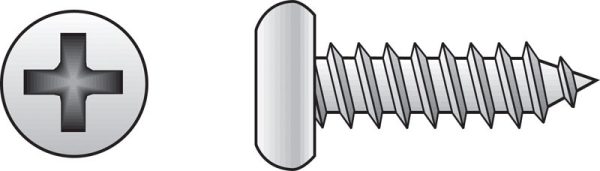 Hillman No. 12 X 2-1/2 in. L Phillips Pan Head Sheet Metal Screws 50 pk