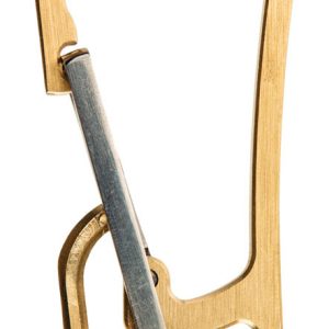 Klecker Knives Stowaway 1.4 in. D Brass and Titanium Gold Carabiner