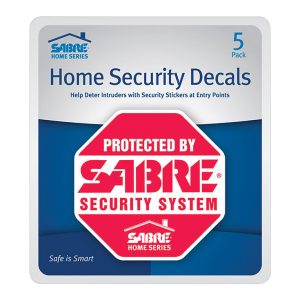 Sabre Red Plastic Home Security Decals