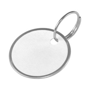 Hillman 1-1/4 in. D Metal/Paper White Labeling/ID Key Ring