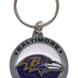 Hillman Baltimore Ravens Metal Silver Decorative Key Chain