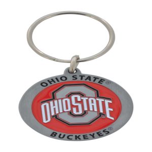 Hillman Ohio State Buckeyes Metal Silver Decorative Key Chain