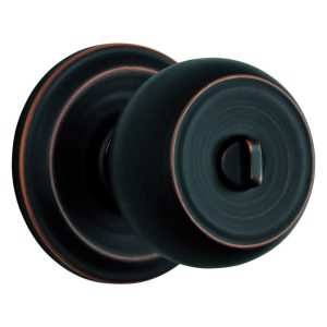 Brinks Push Pull Rotate Stafford Oil Rubbed Bronze Entry Knob KW1 1.75 in.