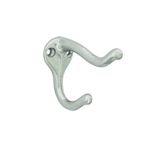 Ives Medium Bright Nickel Aluminum 1-1/4 in. L Coat/Hat Hook 1 pk