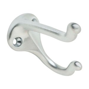 Ives Medium Satin Chrome Brass 1-1/4 in. L Coat/Hat Hook 35 lb 1 pk