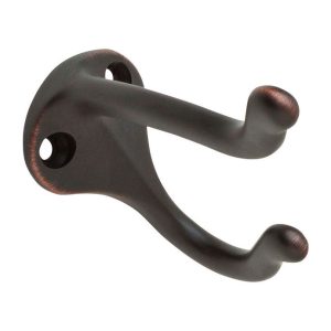 Ives Medium Aged Bronze Aluminum 1-1/4 in. L Coat/Hat Hook 35 lb 1 pk