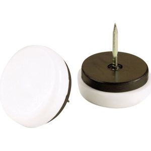 Shepherd Hardware White Plastic Furniture Glides 4 pk