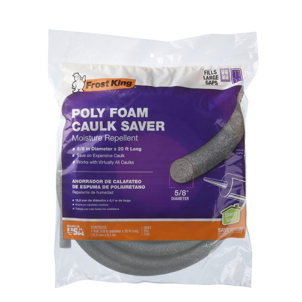 Frost King Beige Poly Foam Caulk Saver For Gaps and Openings 20 ft. L X 5/8 in.