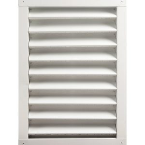 Master Flow 18 in. W X 24 in. L White Aluminum Wall Louver