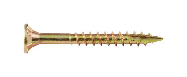 Screw Products No. 8 X 1-1/2 in. L Star Yellow Zinc-Plated Wood Screws 5 lb lb 979 pk