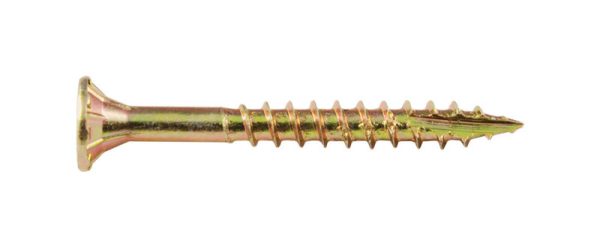 Screw Products No. 8 X 1-1/2 in. L Star Yellow Zinc-Plated Wood Screws 1 lb lb 196 pk