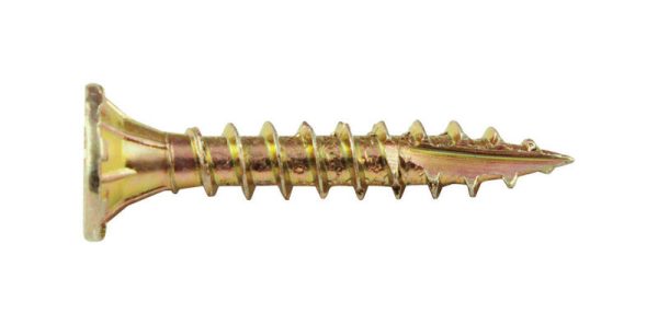Screw Products No. 8 X 1 in. L Star Yellow Zinc-Plated Wood Screws 1 lb lb 279 pk